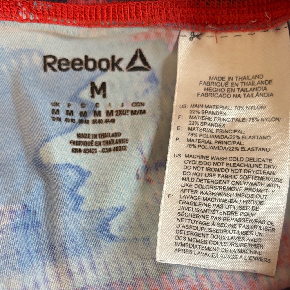 Reebok Tie-Dye Athletic Tank Top in Blue and Pink
